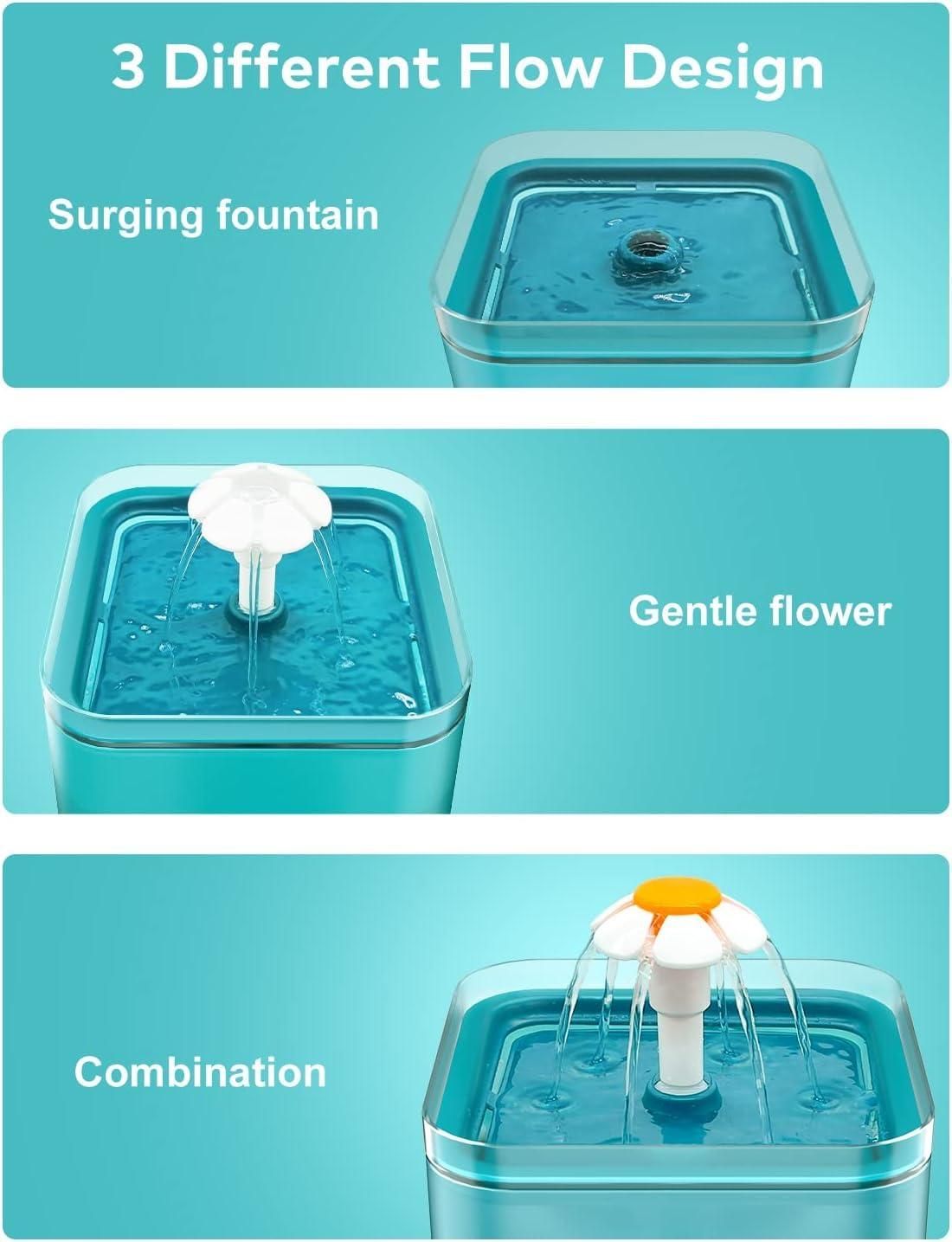 2L Small Pet Water Fountain for Kitten & Small Dog