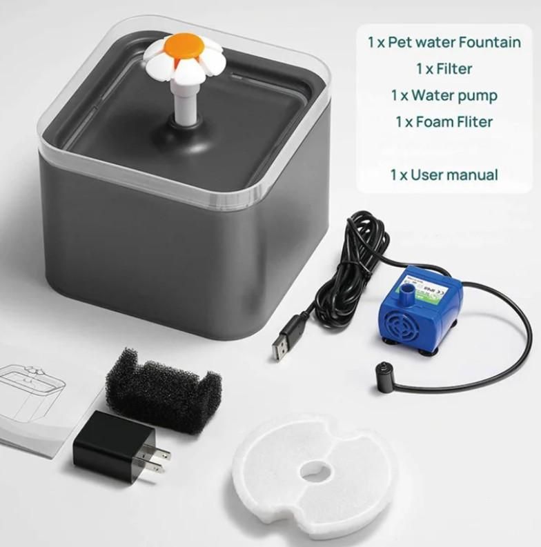 2L Small Pet Water Fountain for Kitten & Small Dog